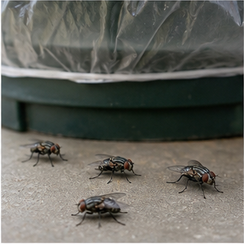 House fly (Musca domestica) - breeds in bins and organic waste