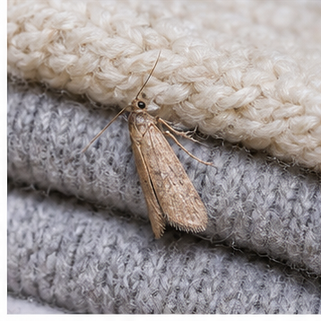 Clothes moth (Tineola bisselliella) - the larvae eat wool, not the adult moth