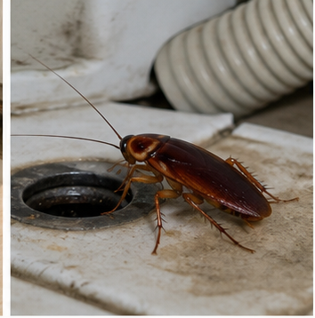 American cockroach (Periplaneta americana) - drains, pits and commercial kitchens