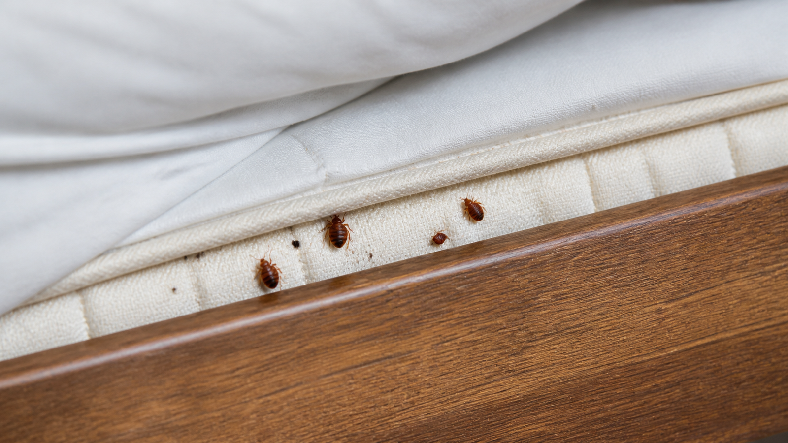 Bed bug treatment Melbourne - inspecting a mattress seam for bed bugs