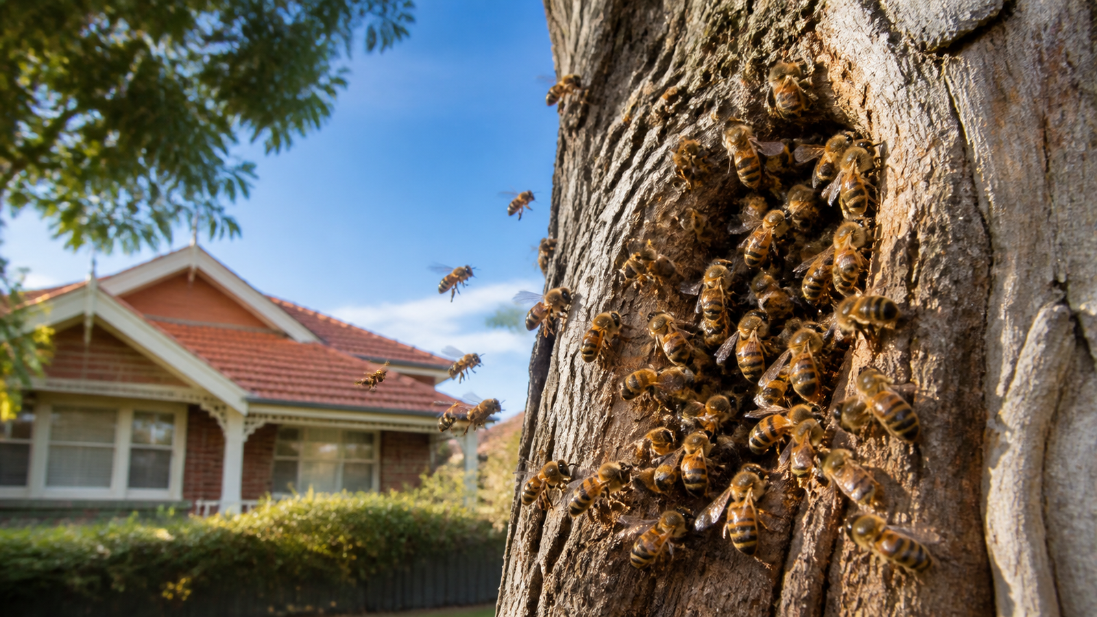 Bee removal Melbourne - a honey bee colony relocated alive rather than sprayed